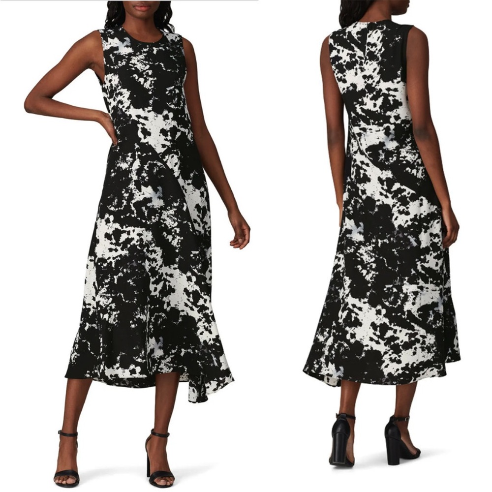 Victor Alfaro Black and White Abstract Long Dress Sz S - Picture 2 of 5